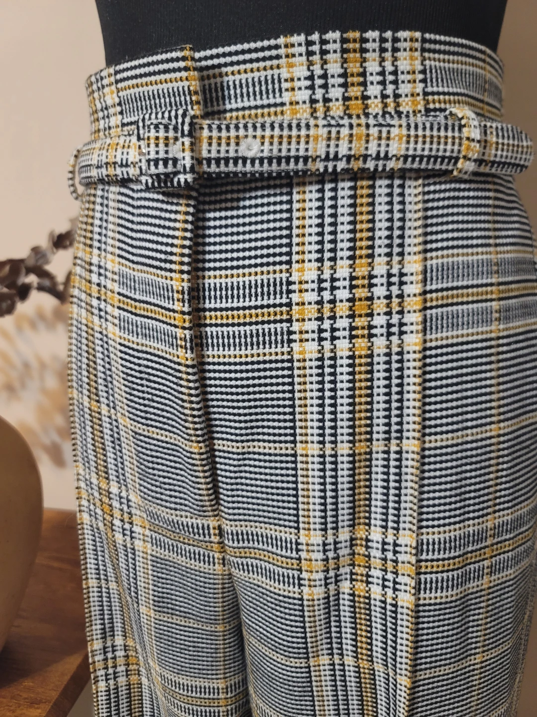 Ann Taylor Plaid Straight Leg Pant Sz 6 EUC Belted Preppy - photo 3