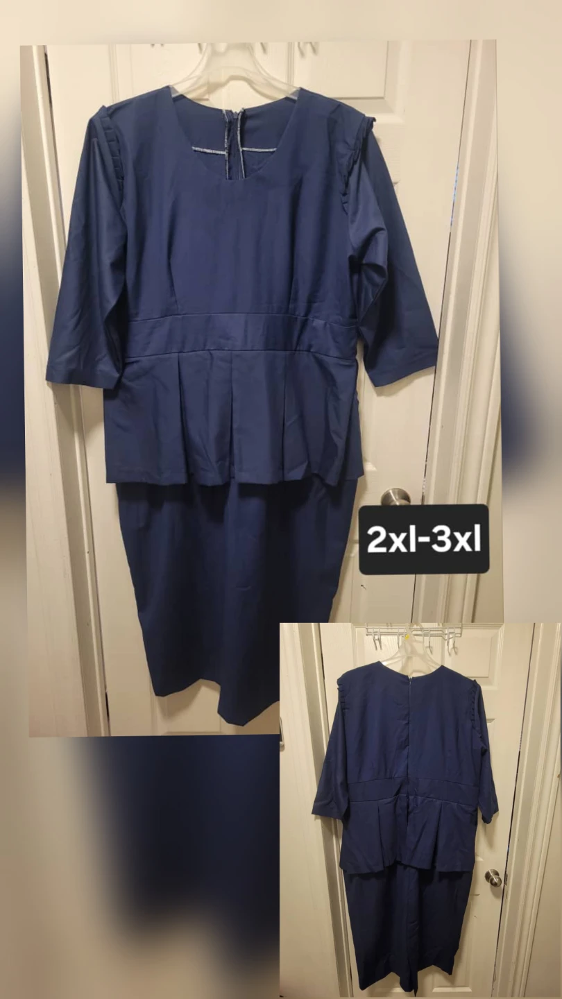 Navy Blue Dress - Size 2XL-3XL