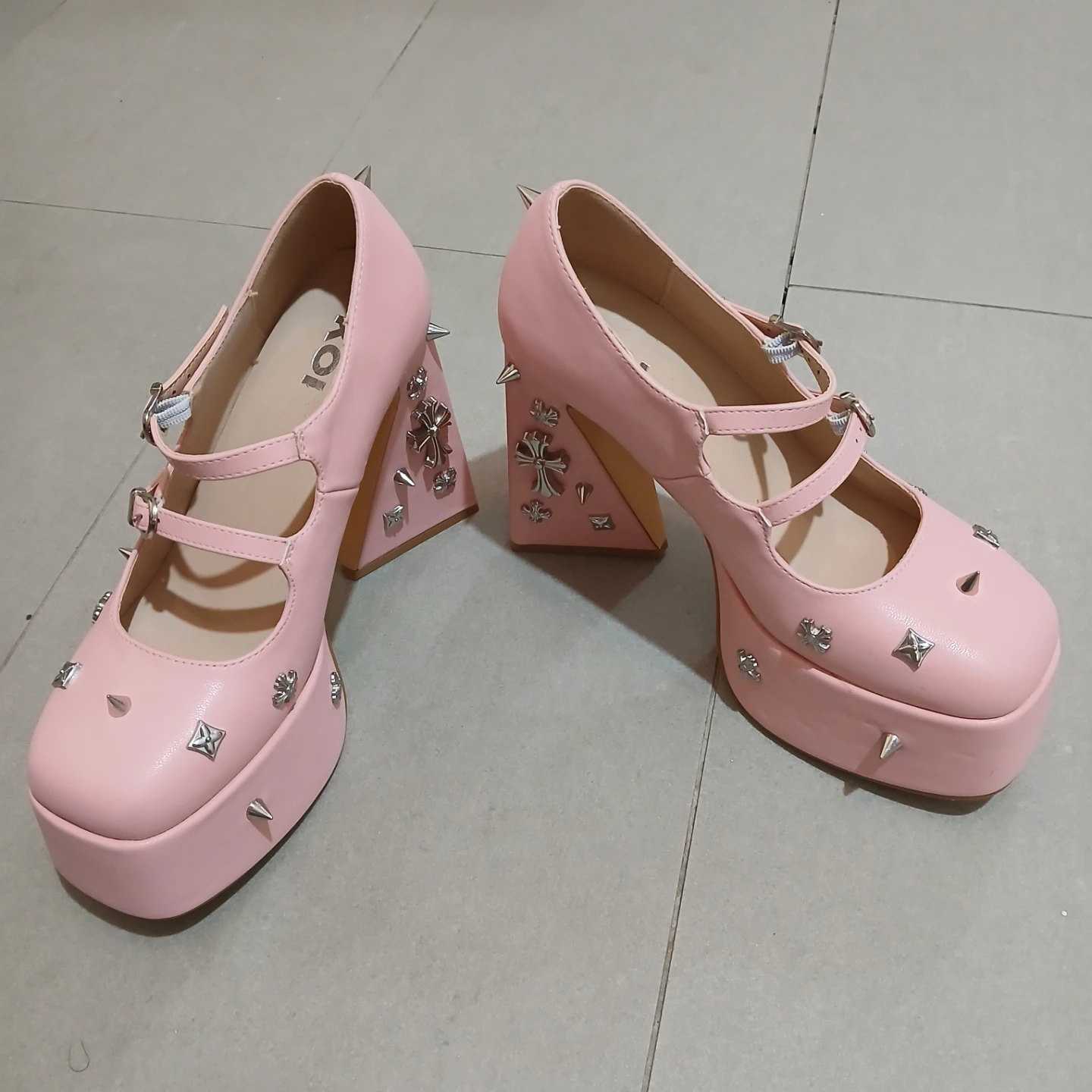 Koi Mary Jane Pink Platform Heels Dolls Kill!!