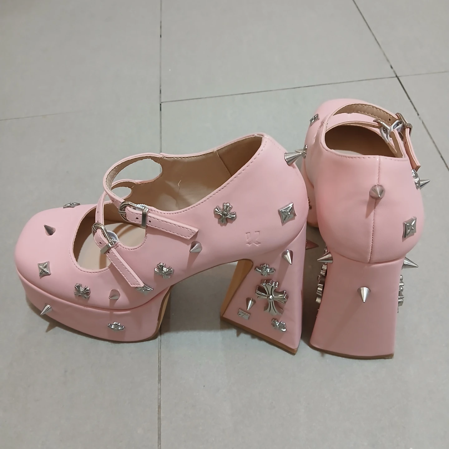 Koi Mary Jane Pink Platform Heels Dolls Kill!! - photo 3