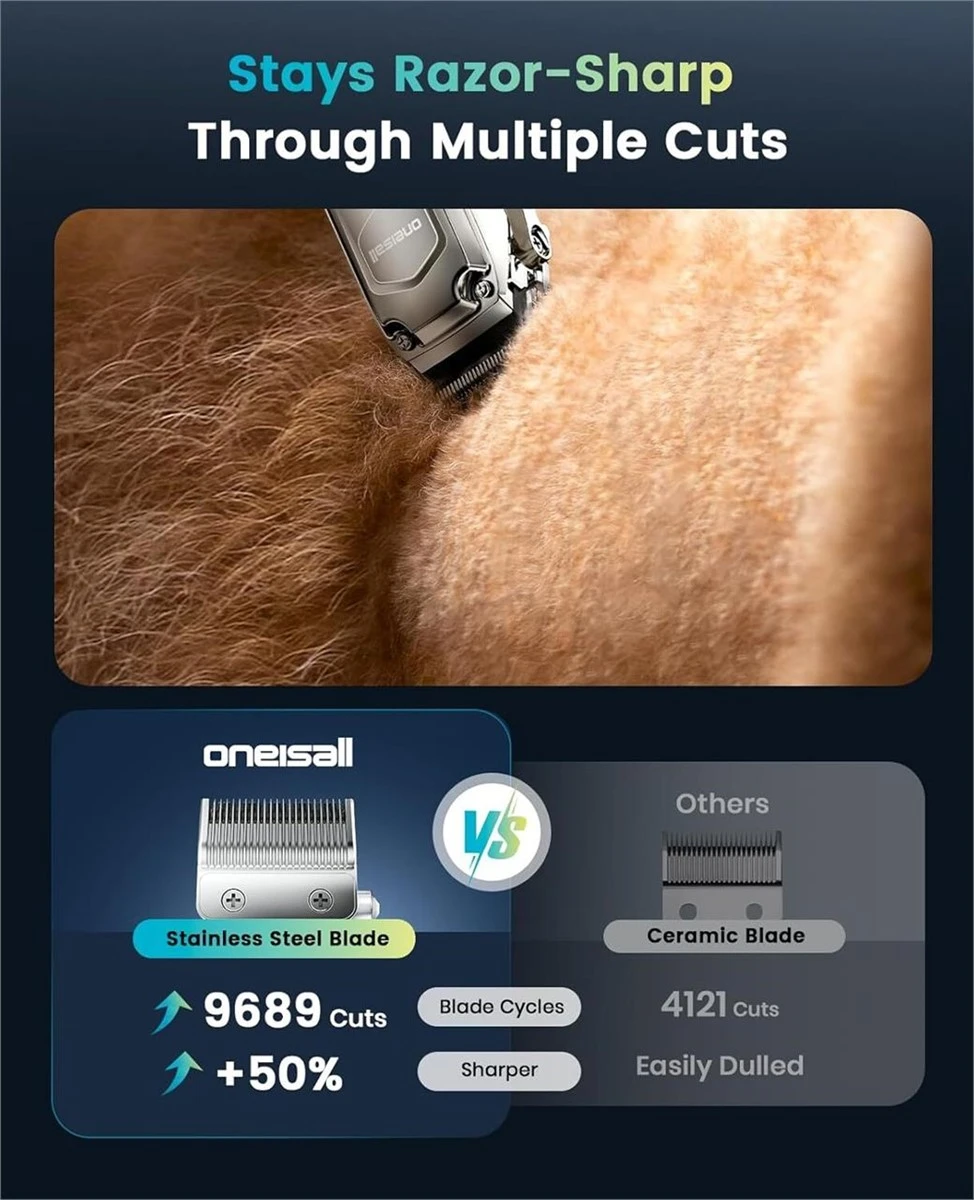 Oneisall Pro Hair Clippers for Dogs and Humans - photo 4