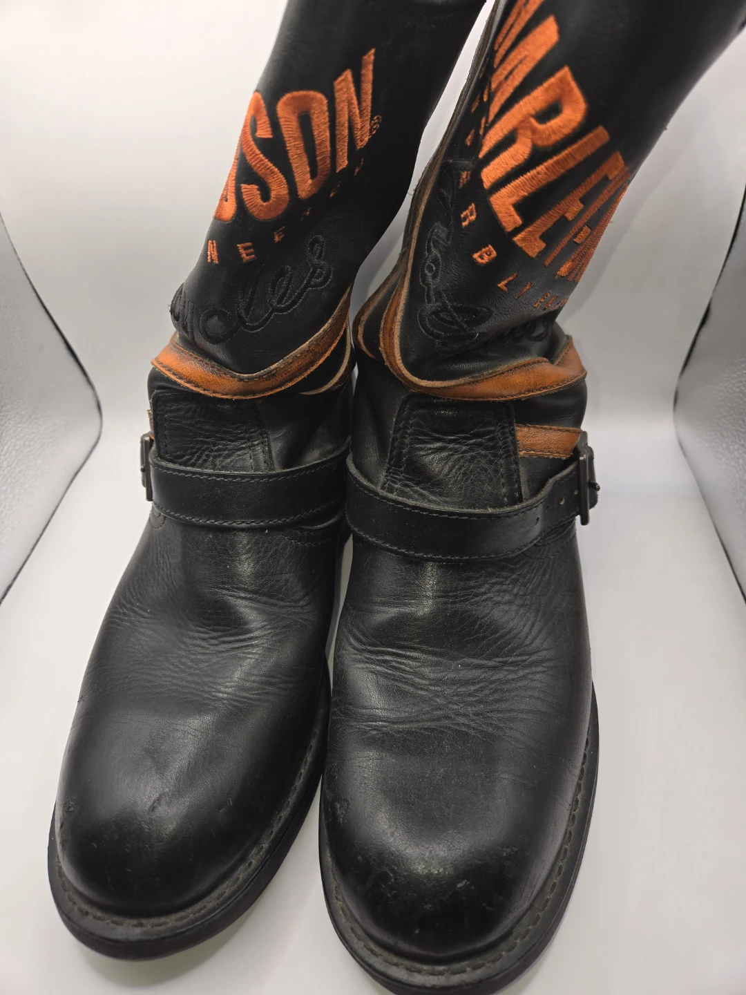 Harley-Davidson Black Leather Motorcycle Boots - photo 3