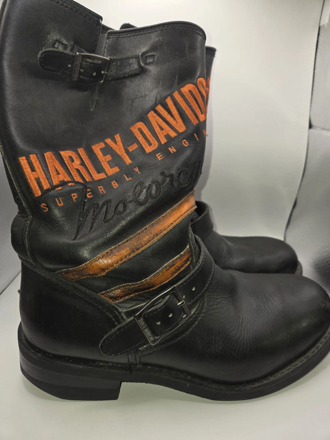 Harley-Davidson Black Leather Motorcycle Boots - photo 5