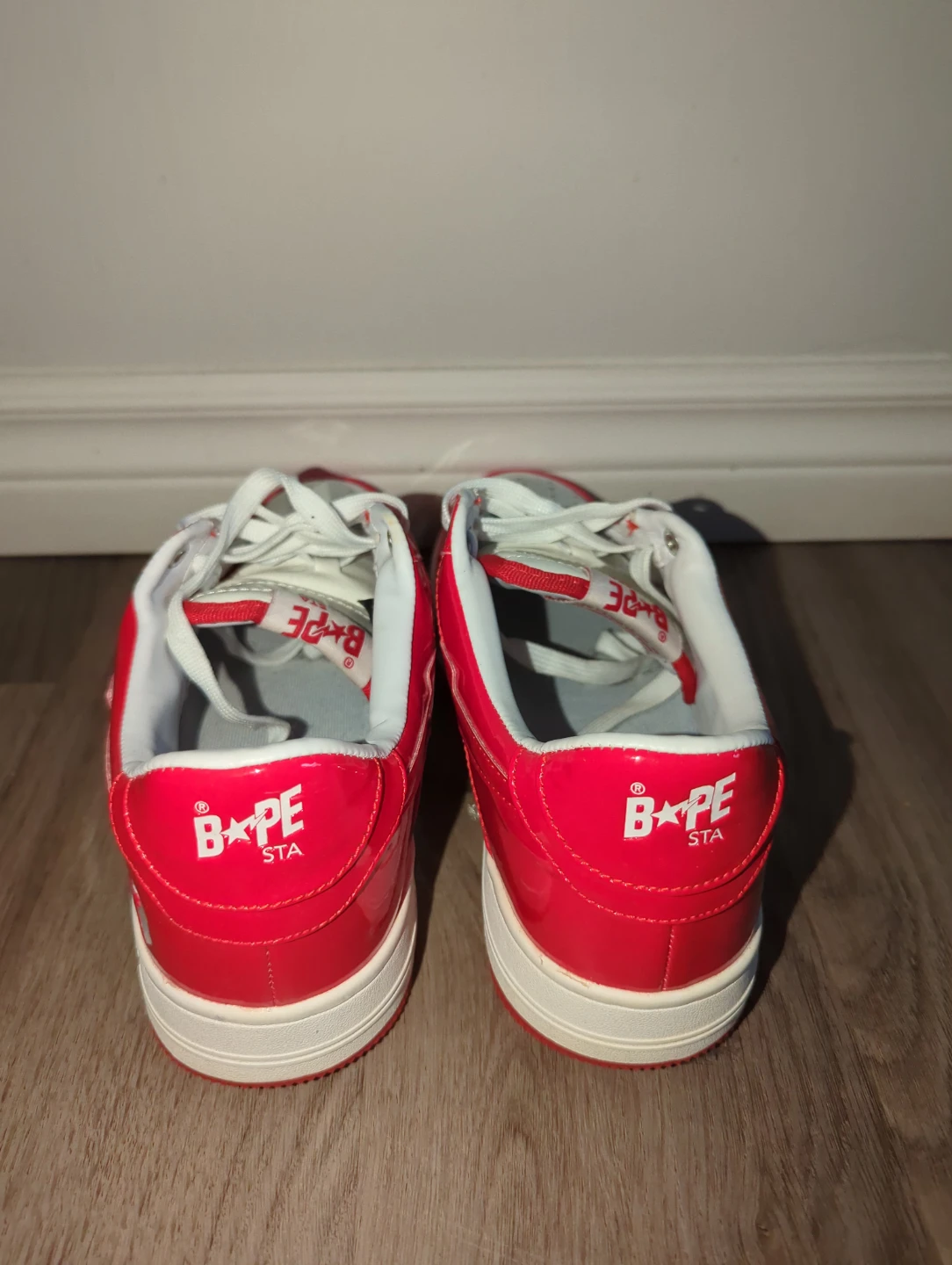 BAPE STA Red & White Sneakers - photo 4