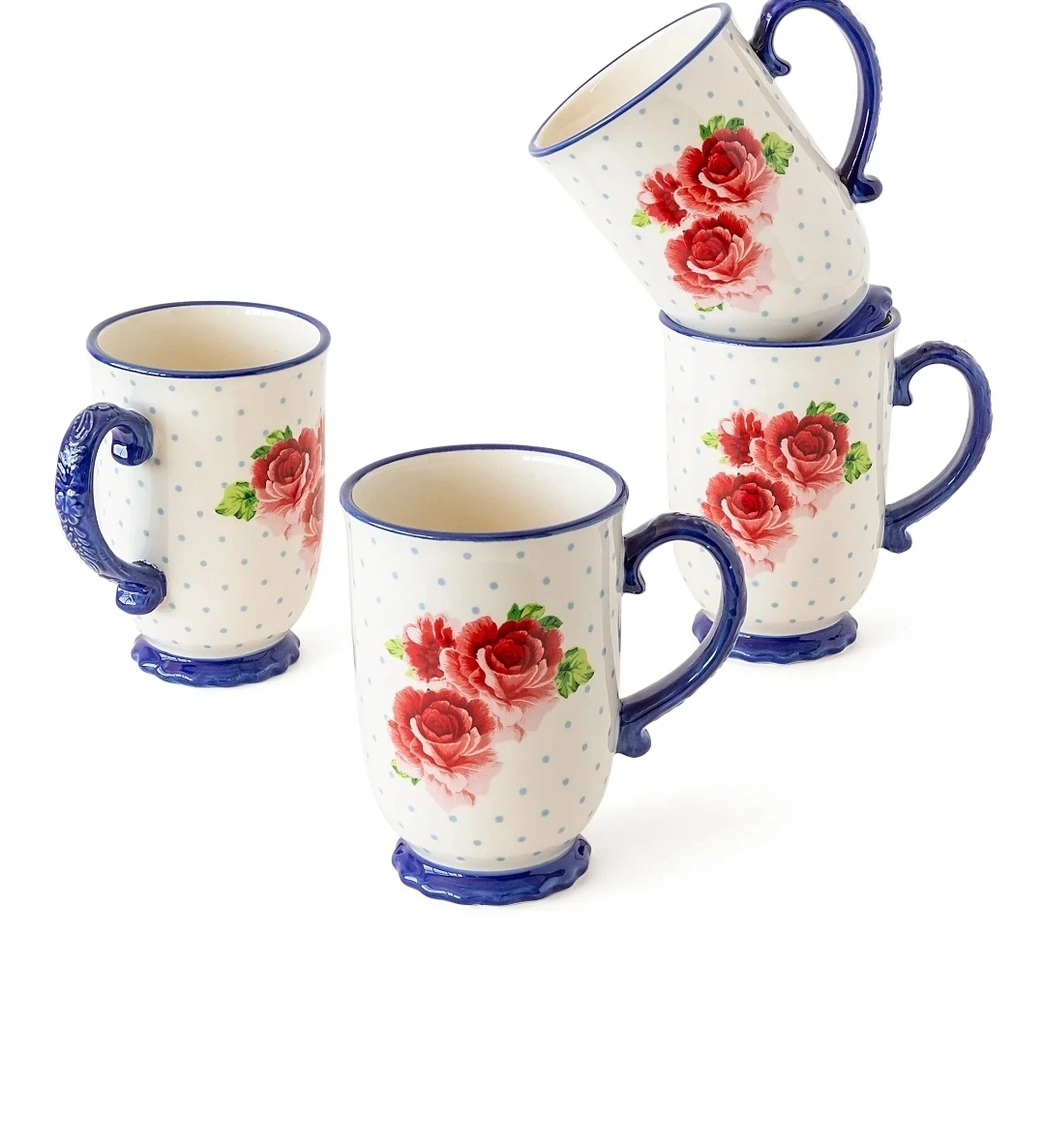 The Pioneer Woman Rose Shadow Mugs (Set of 4) - photo 3