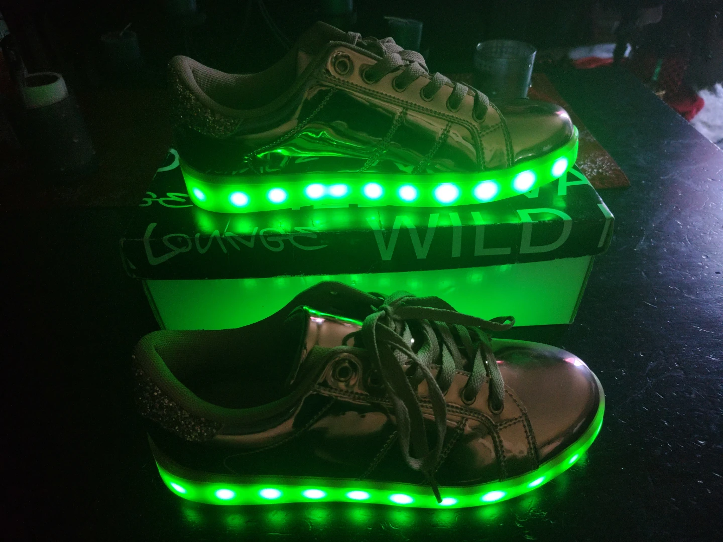 Wild Diva Lounge Rose Gold Light Up Sneakers - photo 2