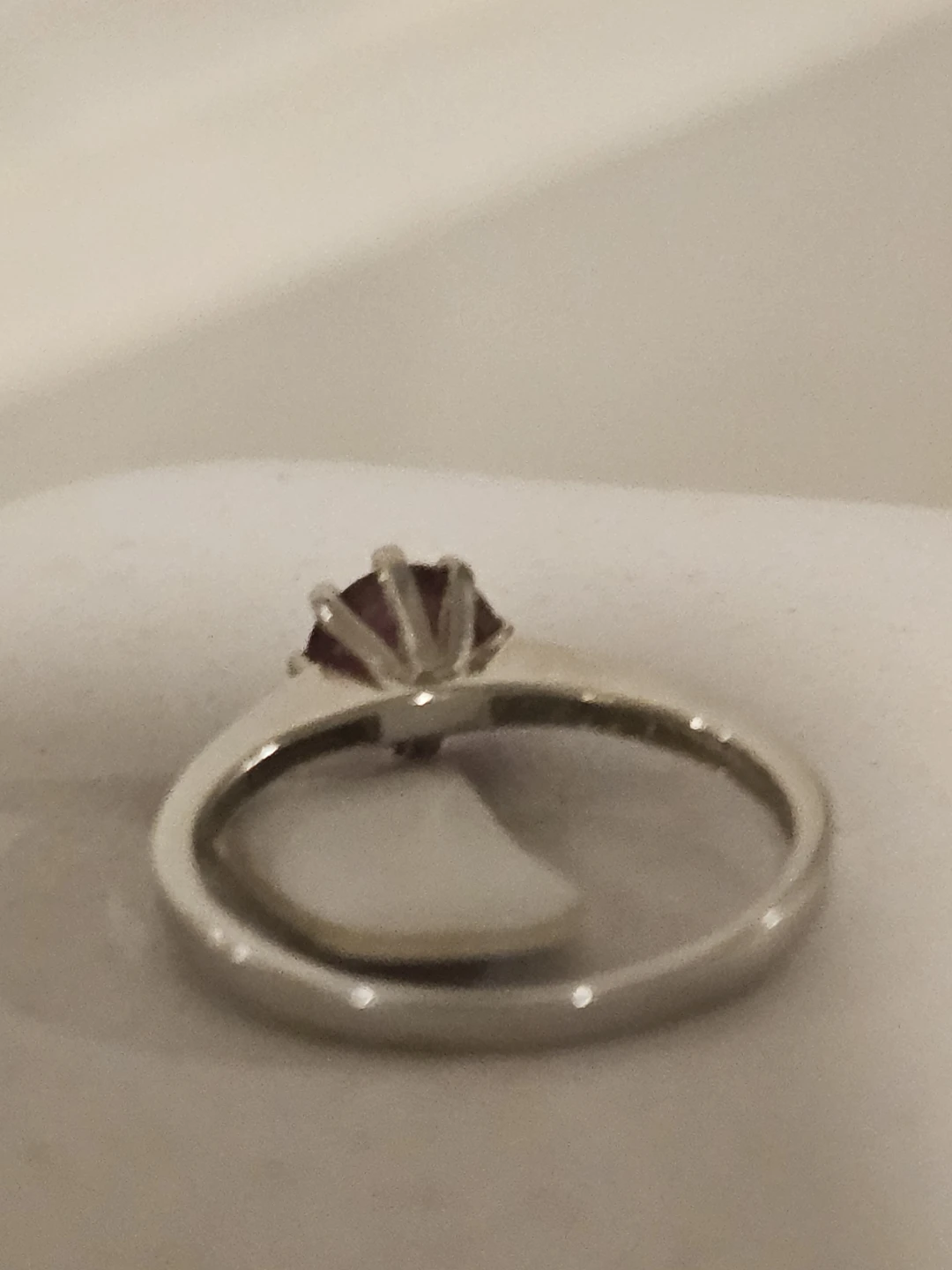 Ruby 925 Sterling Silver Ring Decorated wirh Simulated Diamonds - photo 5