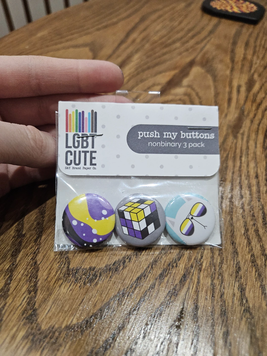 Nonbinary pin buttons 🧡