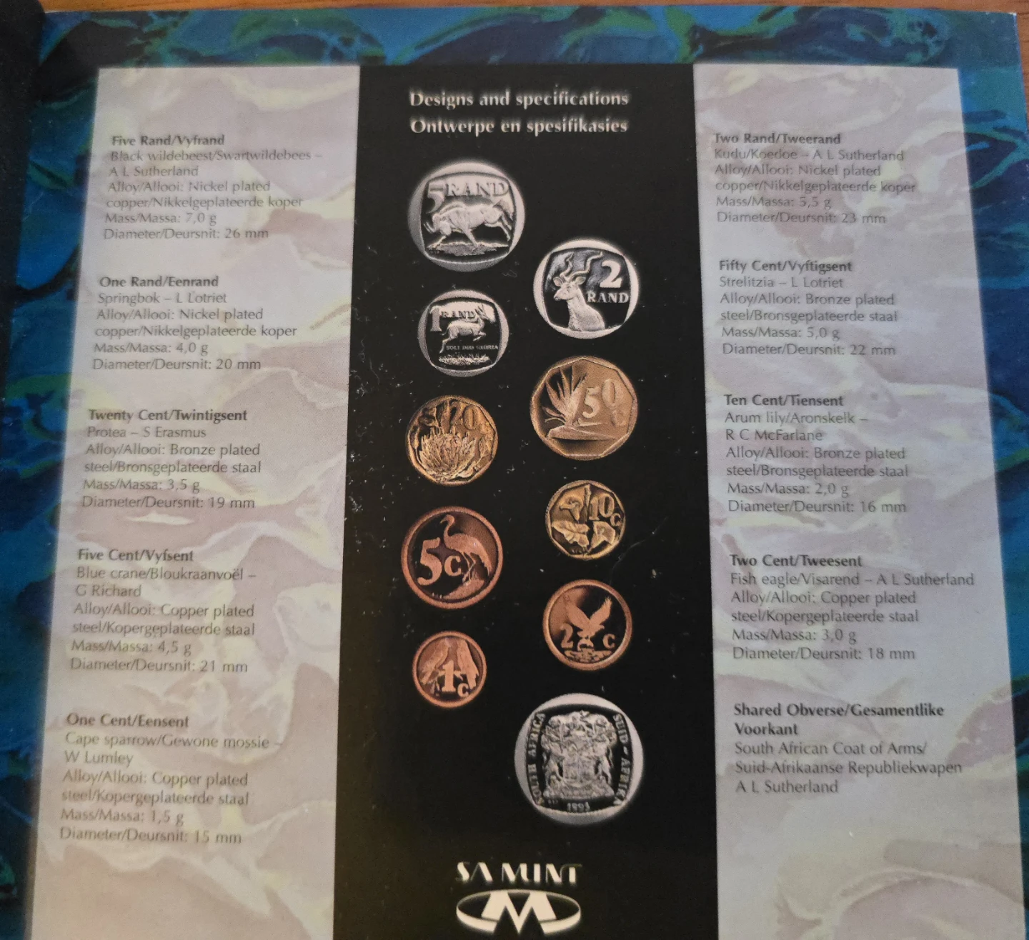 South Africa 1995 Proof Coin Set - photo 2