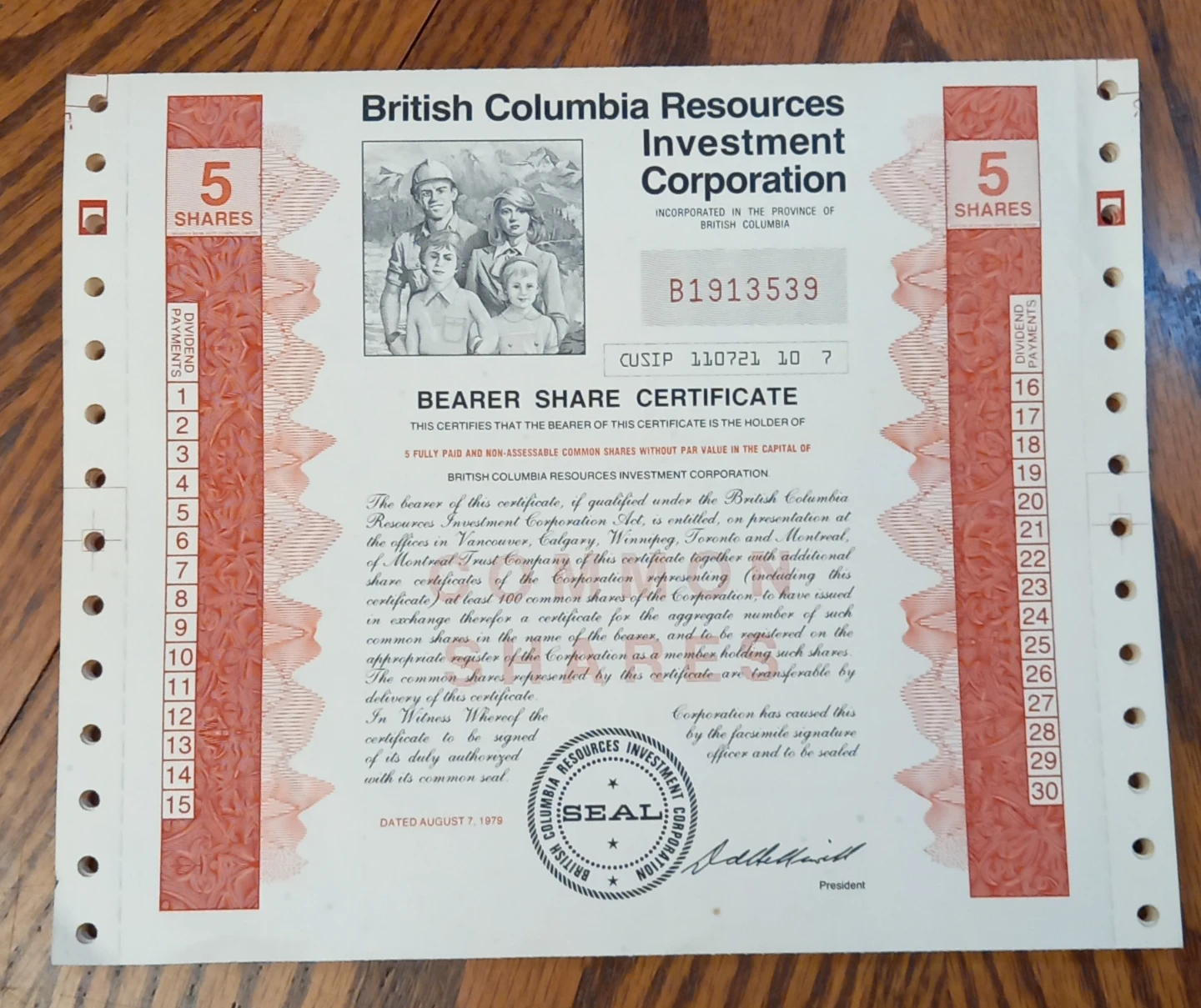 British Columbia Resources Investment Corporation Certificate - photo 4
