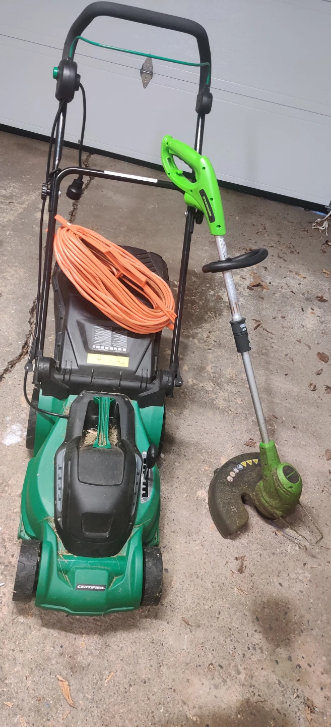 Combo: Electric Lawn Mower with Trimmer and 100 ft Cord - photo 2