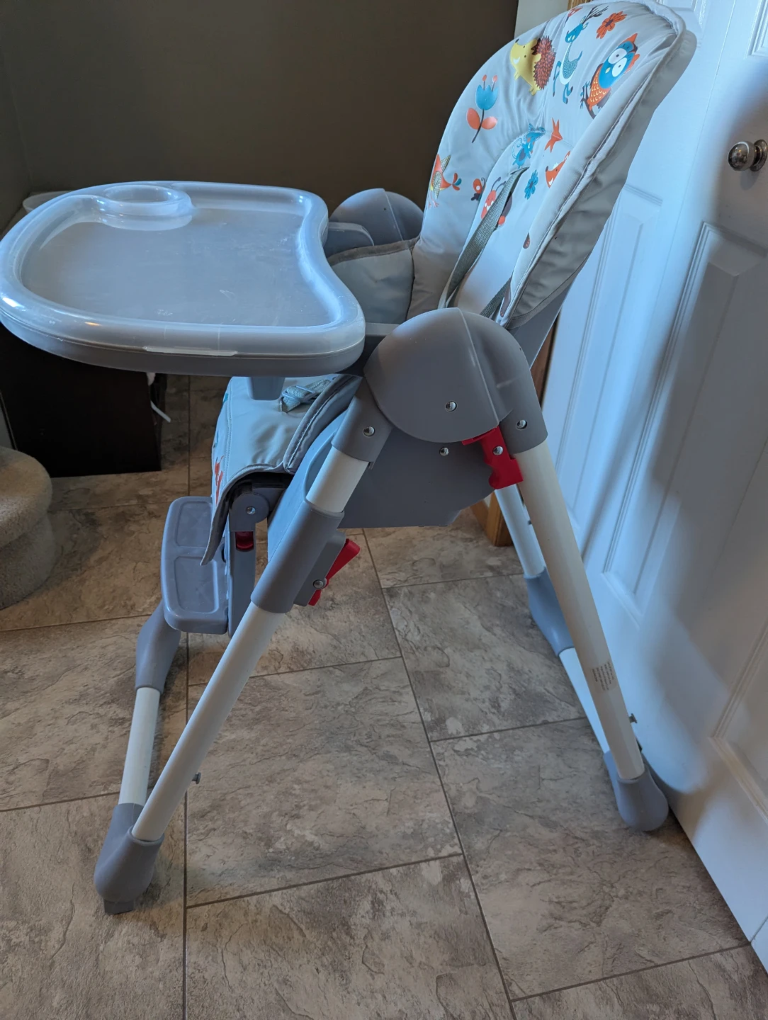 Baby High Chair Livingbasics with Woodland Animal Print