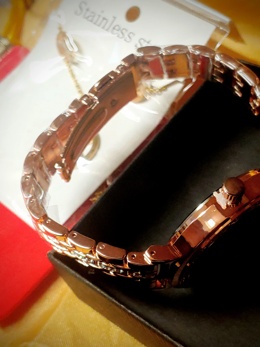 Fashion lady Watch**Rose Gold Tones Watch with Necklace Bracelet - photo 5