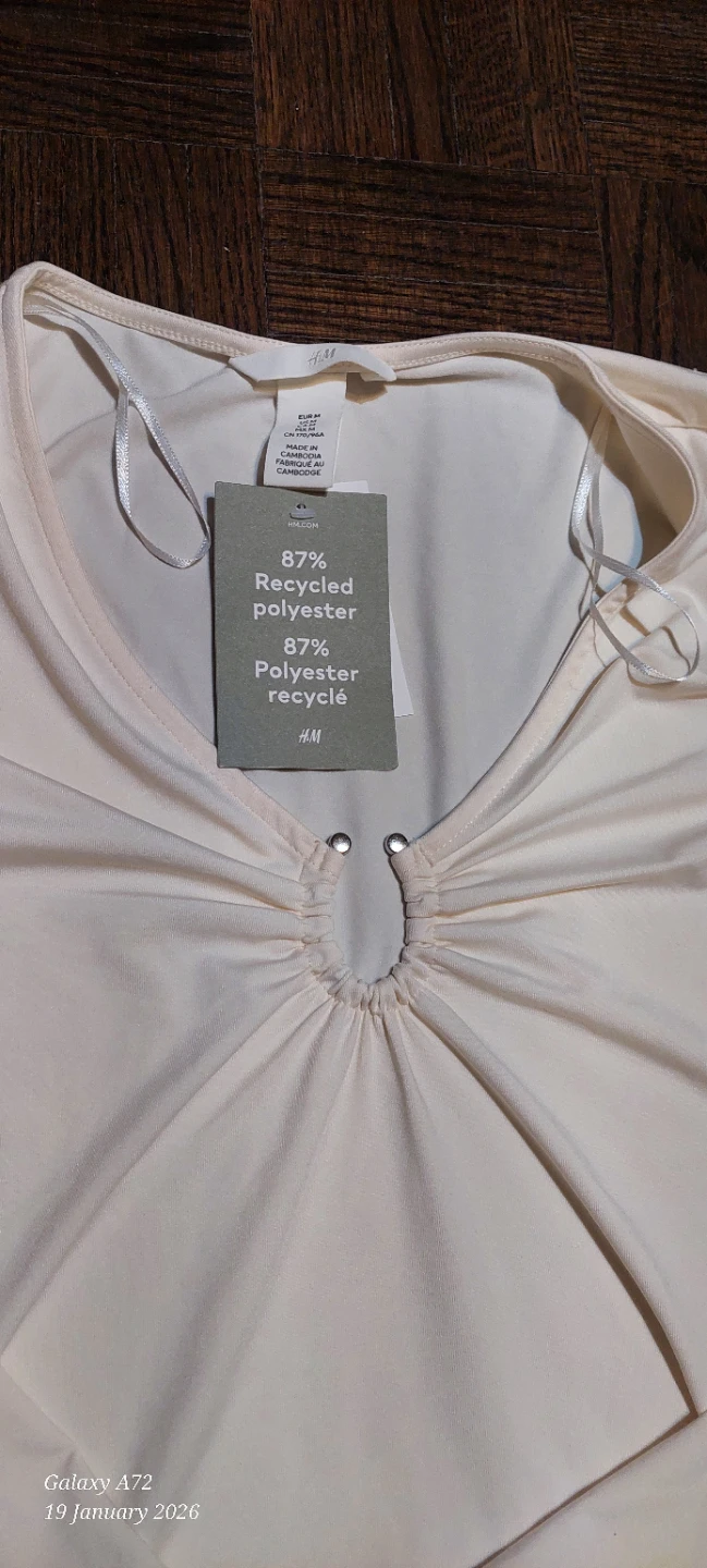 H&M Cream Long Sleeve Top - Size M - photo 2