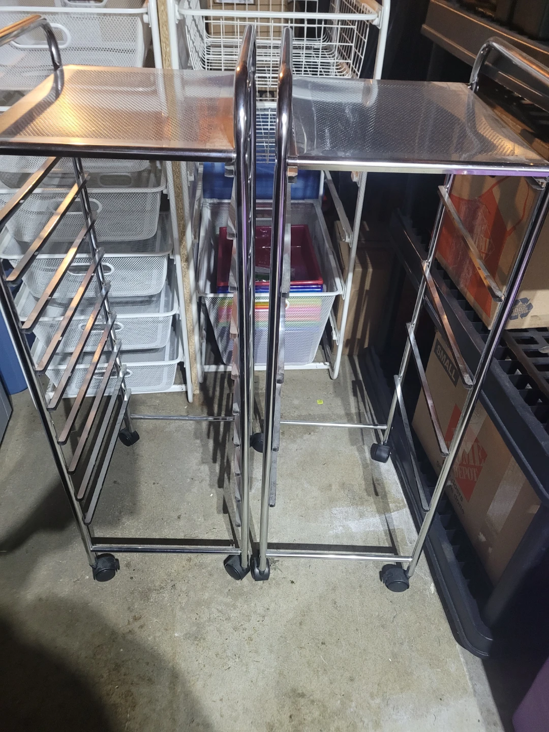 2 Rolling Drawer Cart Organizer