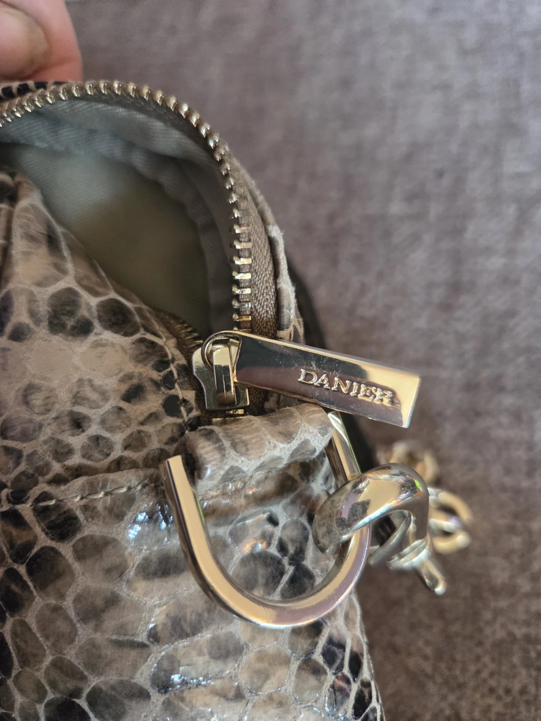 Danier Snakeskin Print Handbag - photo 2