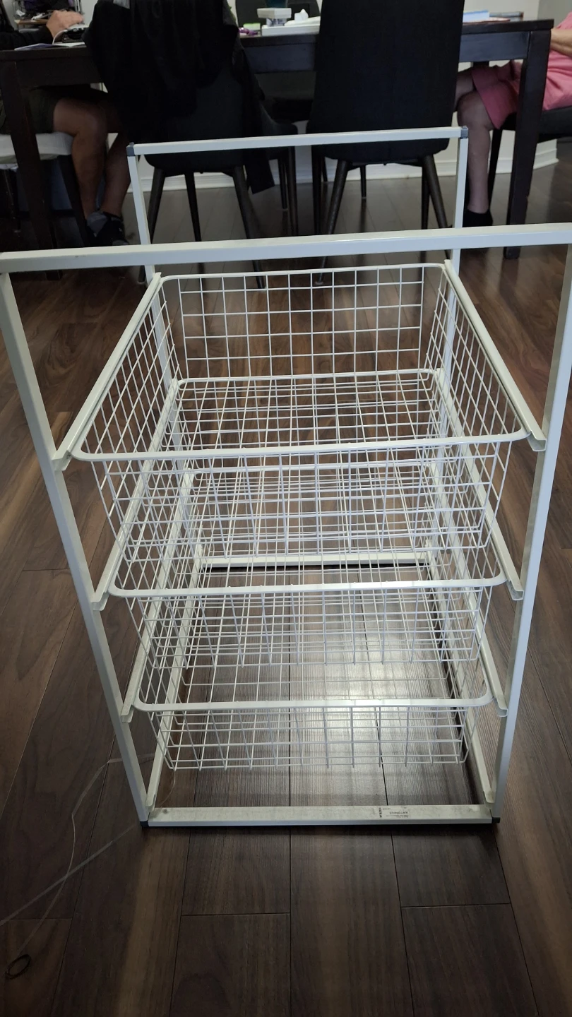 IKEA Jonaxel White Wire Basket Storage