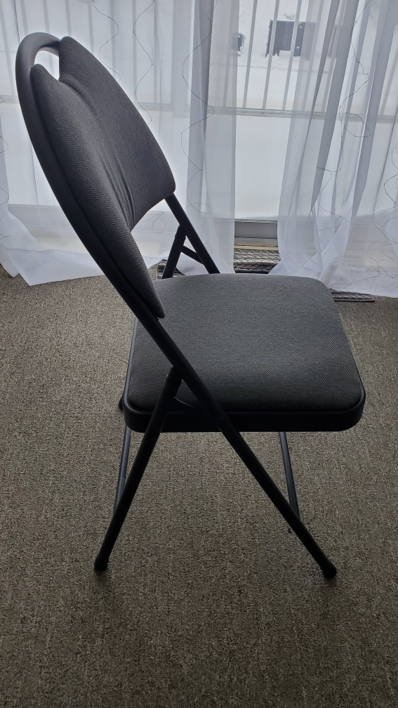 2 Grey Folding Chairs - photo 5
