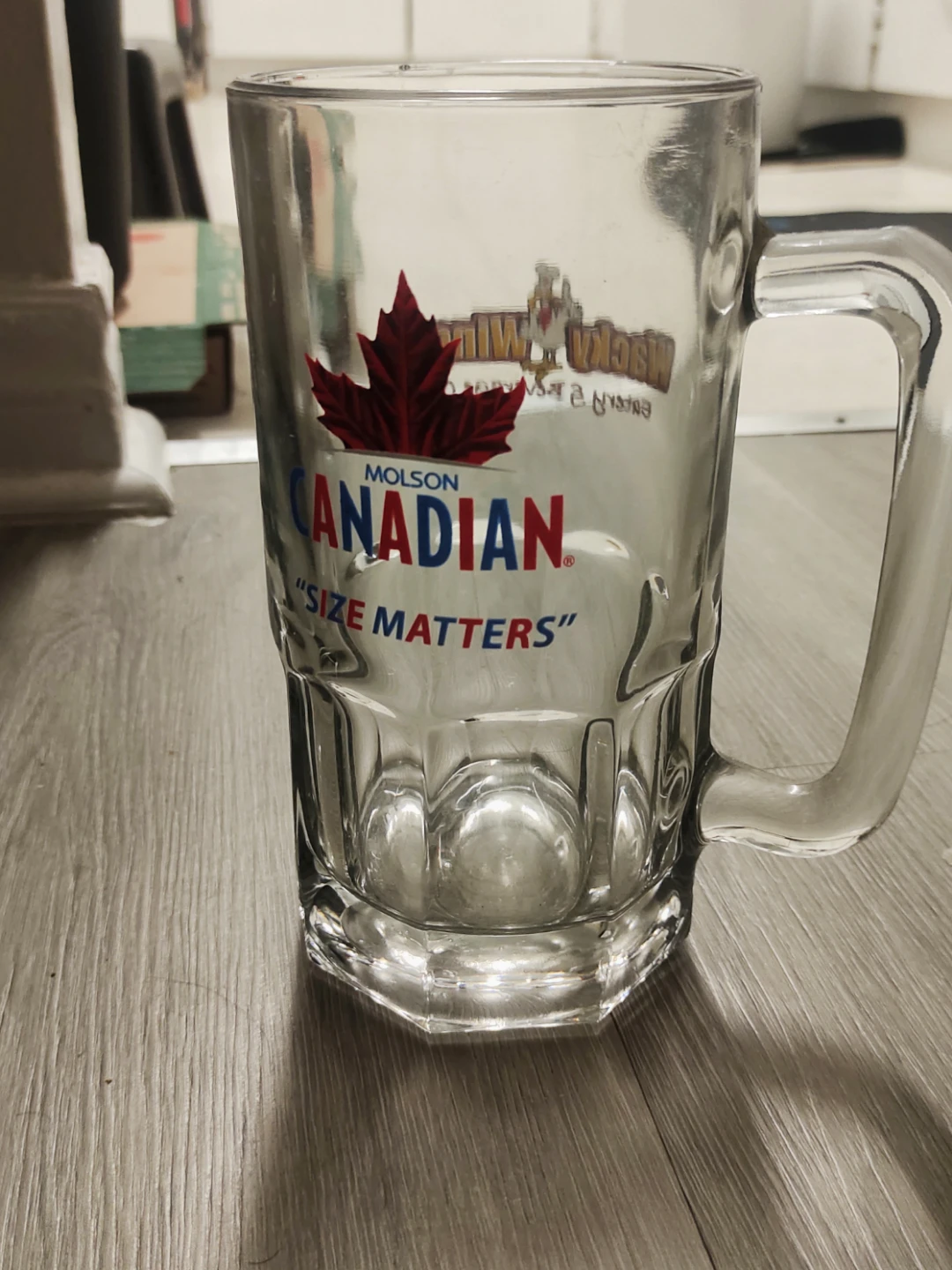 Wacky Wings Molson Canadian "Size Matters" Beer Mug