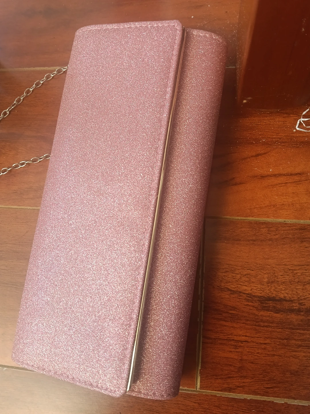 Pink Glitter Clutch Purse