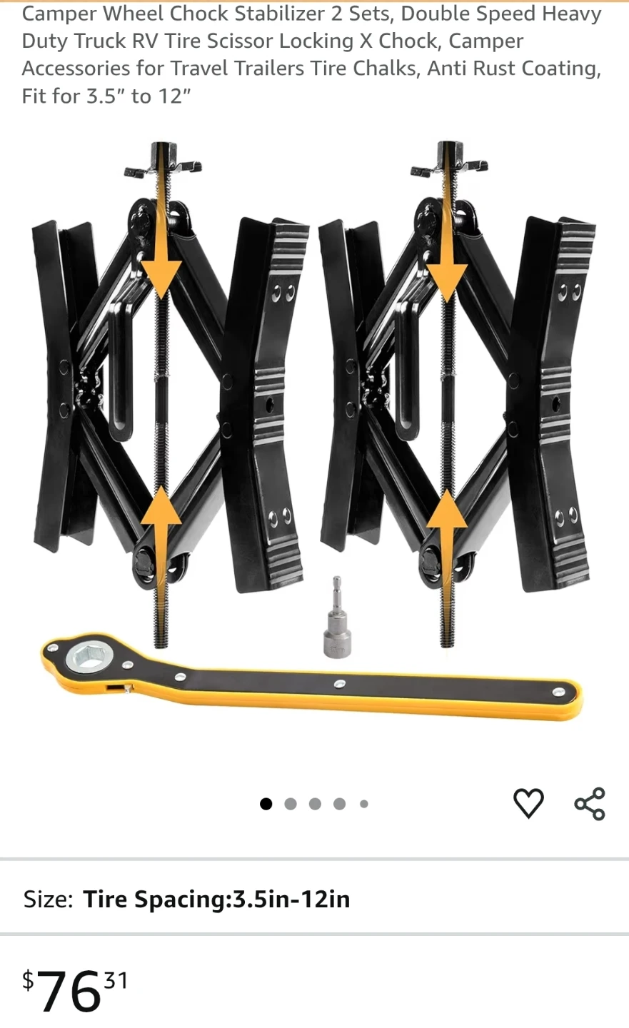 Camper Wheel Chock Stabilizer Set - photo 2