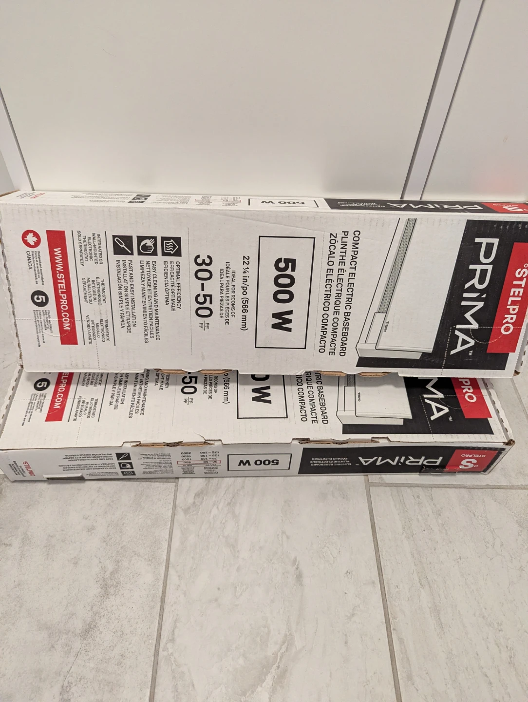 Stelpro Prima Compact Electric Baseboard Heater 500W - photo 2