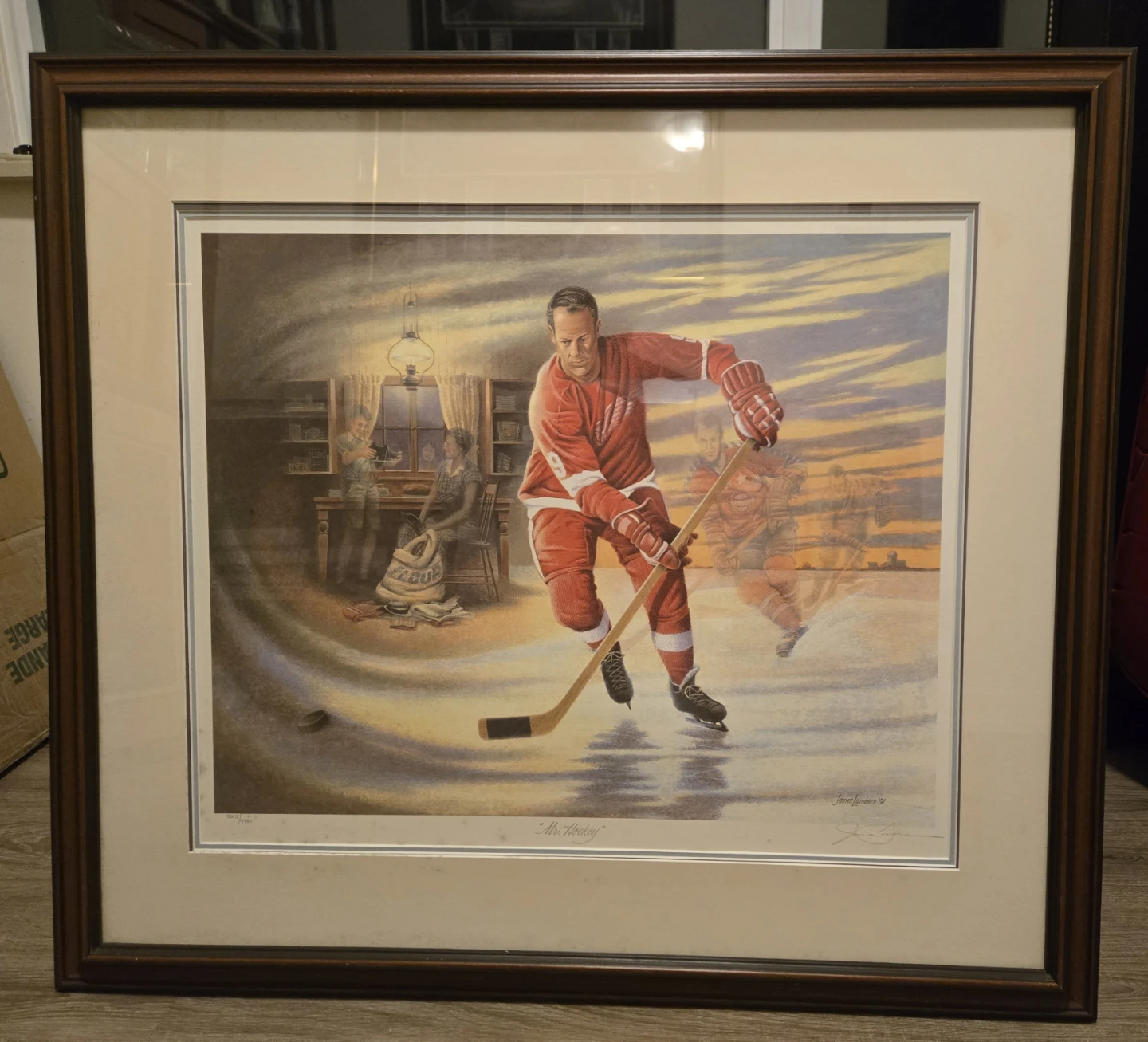 Framed "Mr. Hockey" Gordie Howe Art Print