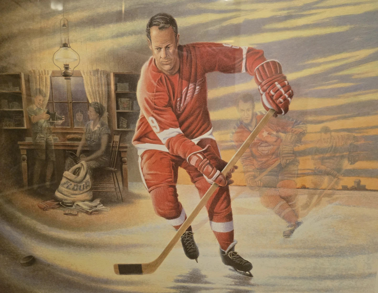 Framed "Mr. Hockey" Gordie Howe Art Print - photo 2