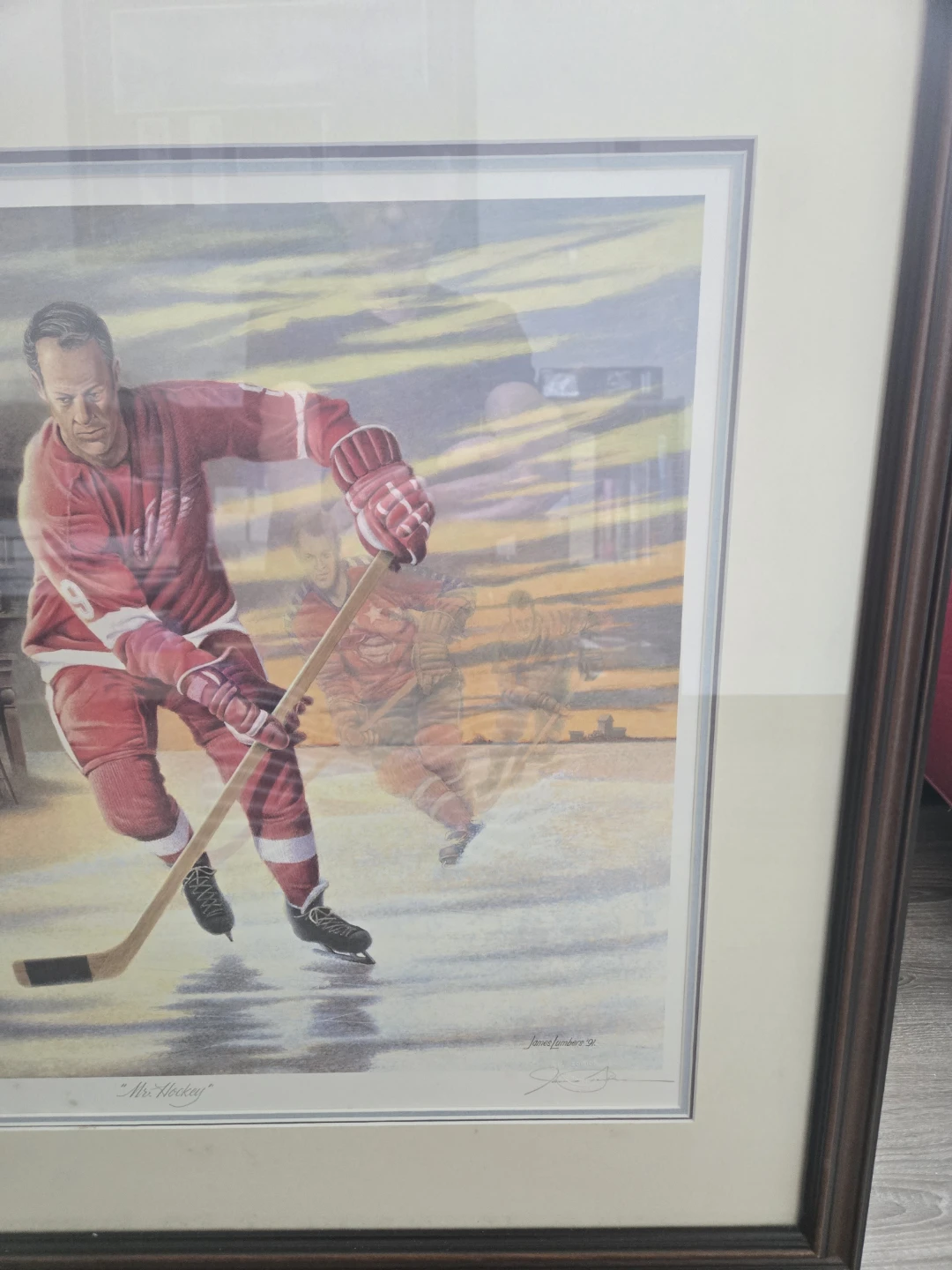 Framed "Mr. Hockey" Gordie Howe Art Print - photo 5