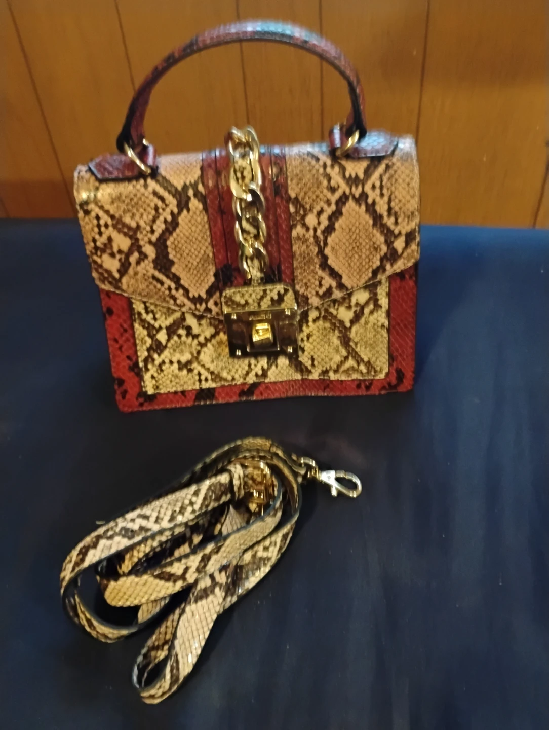 ALDO Snakeskin Print Satchel