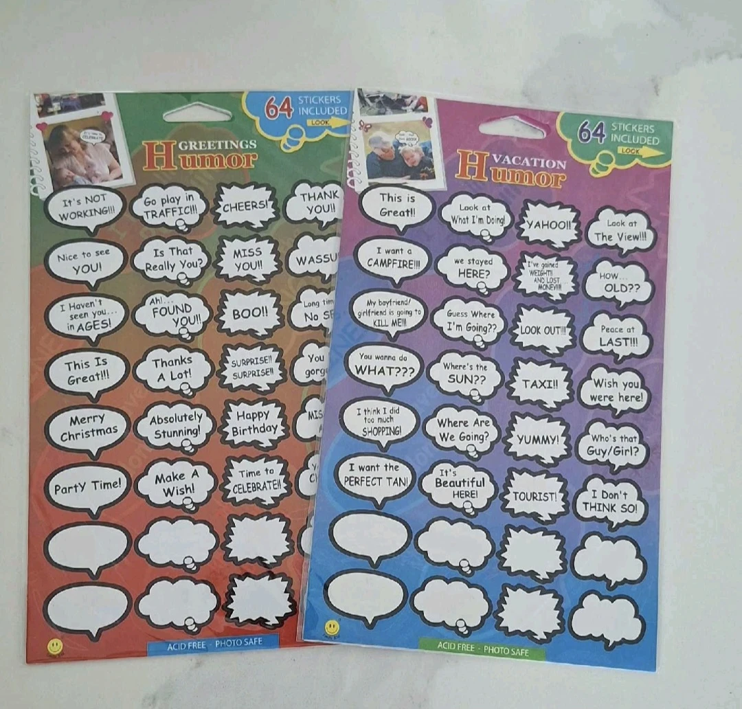 Humor Stickers (2 Packs) 🥕
