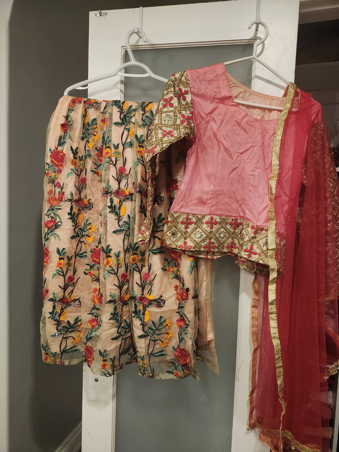 Embroidered 3-Piece Lehenga Choli Set