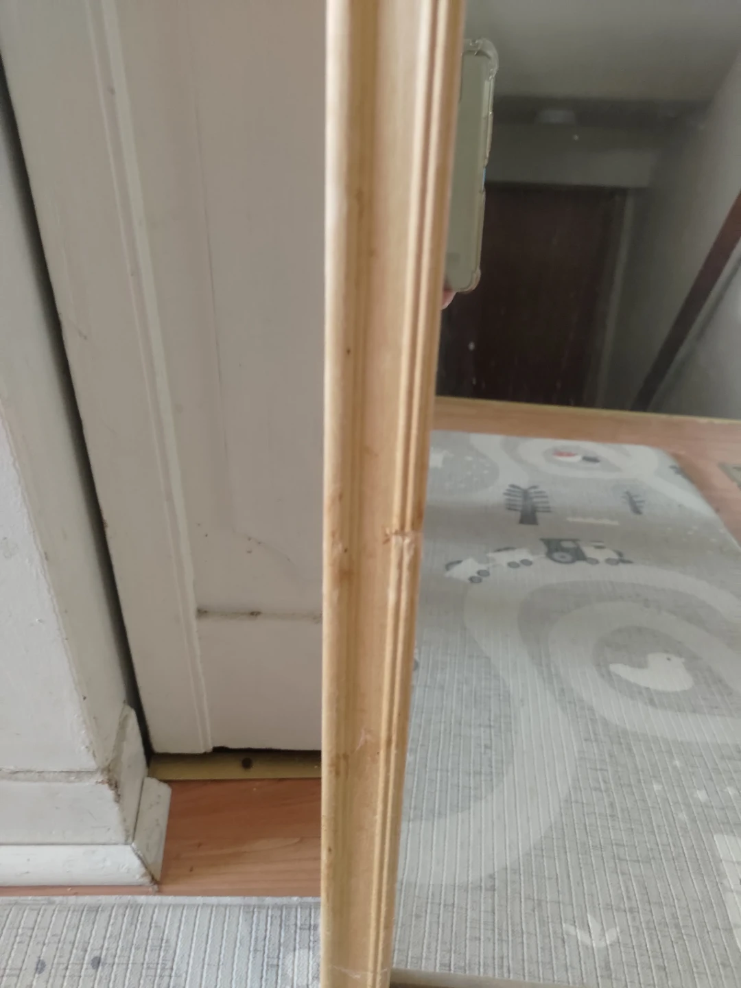 Full Length Wooden Mirror – Wall Mount or Floor - photo 3