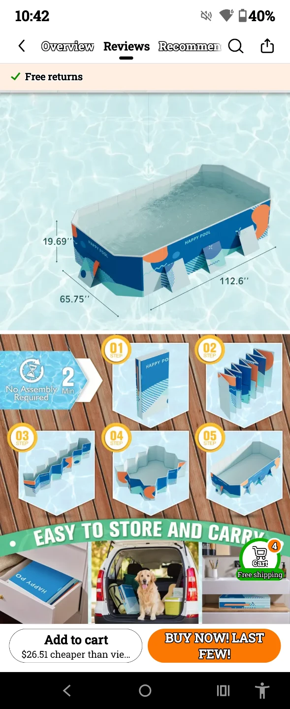 Happy Pool - Easy to Store and Carry