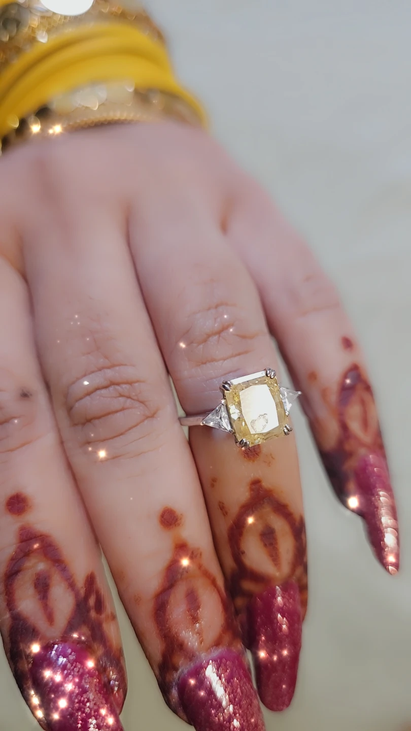 Radiant Cut Citrine Ring