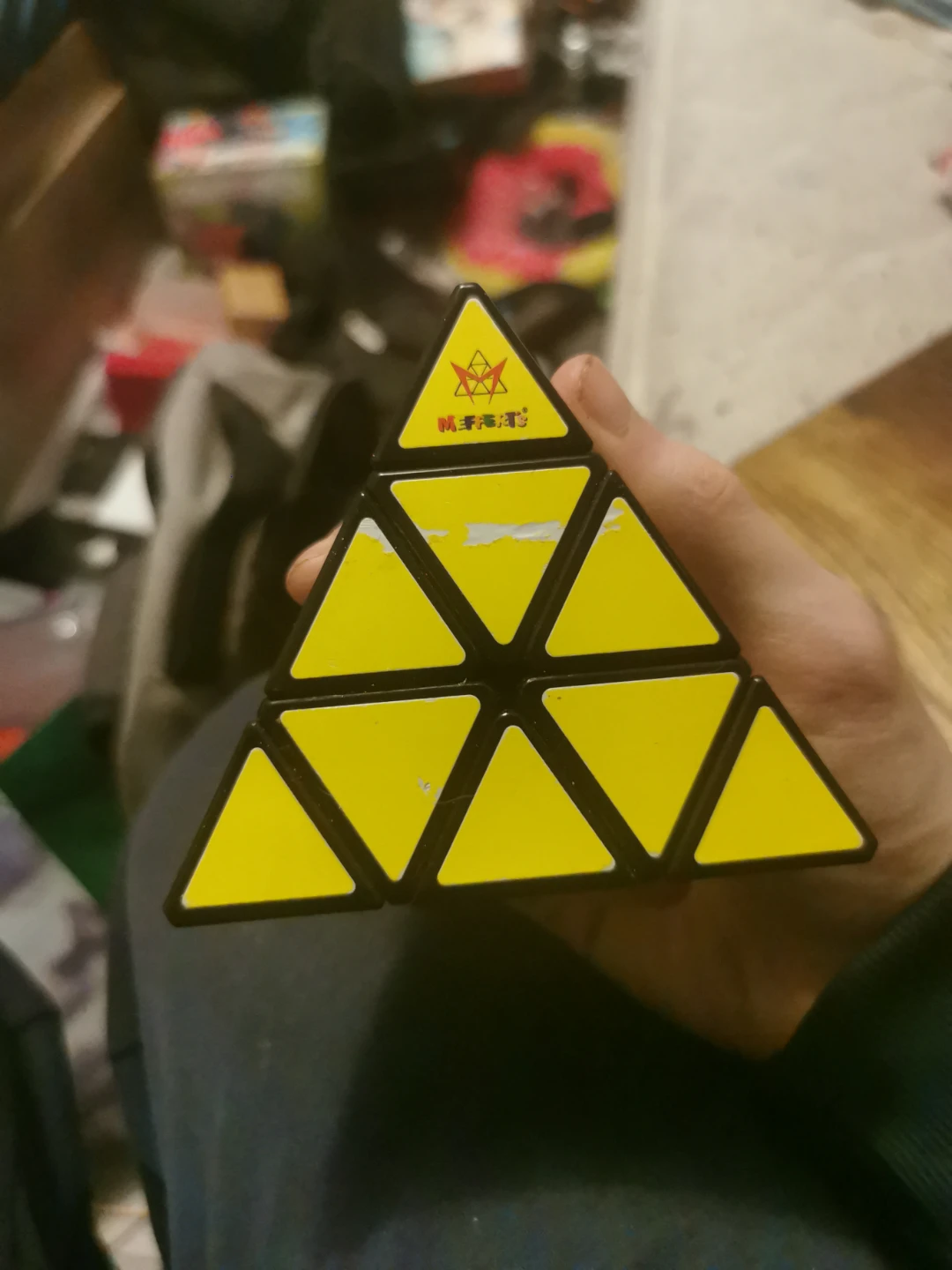 Yellow Pyramid Puzzle Cube