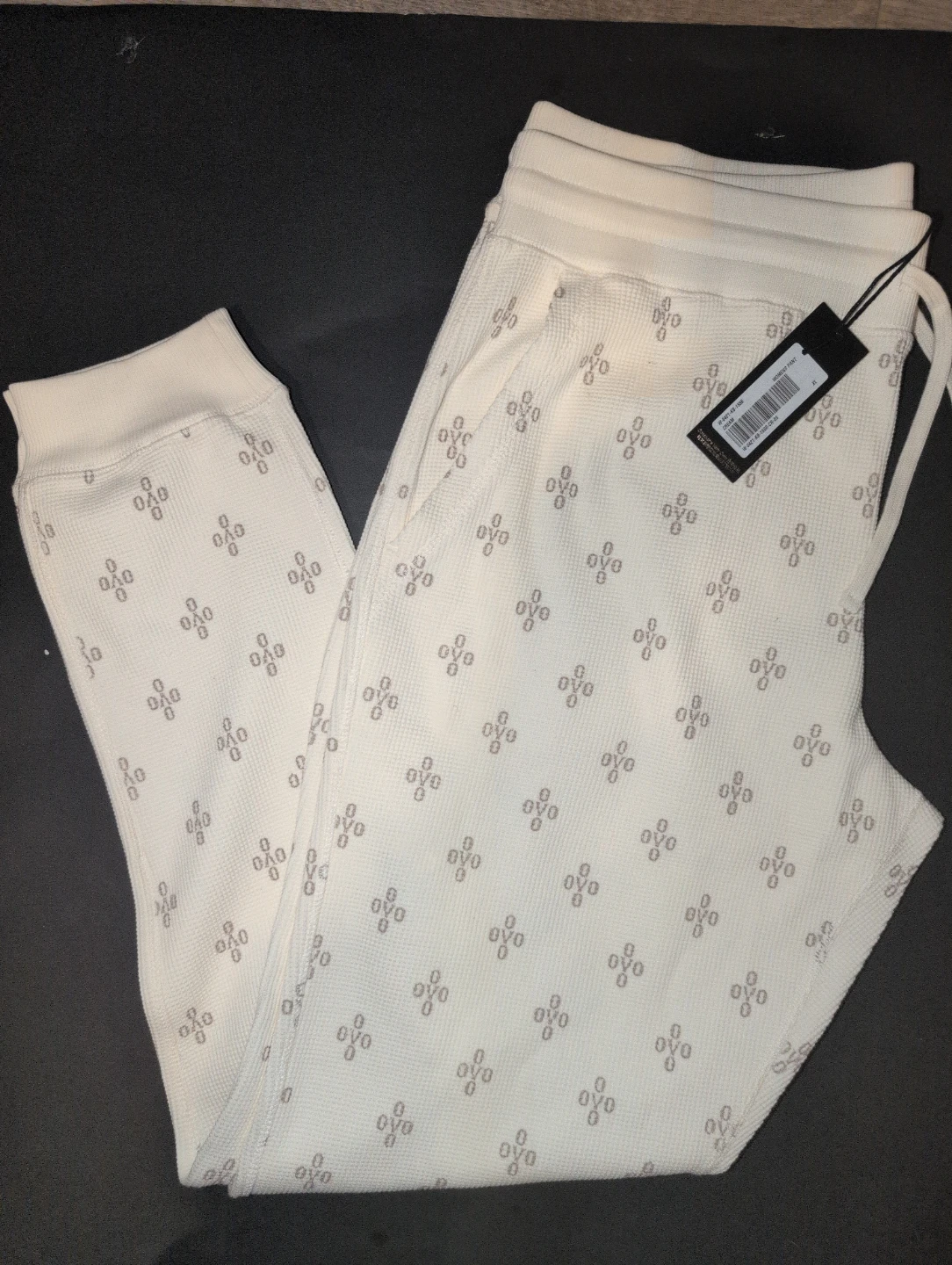 OVO Owl Logo Waffle Knit Sweatpants - photo 4