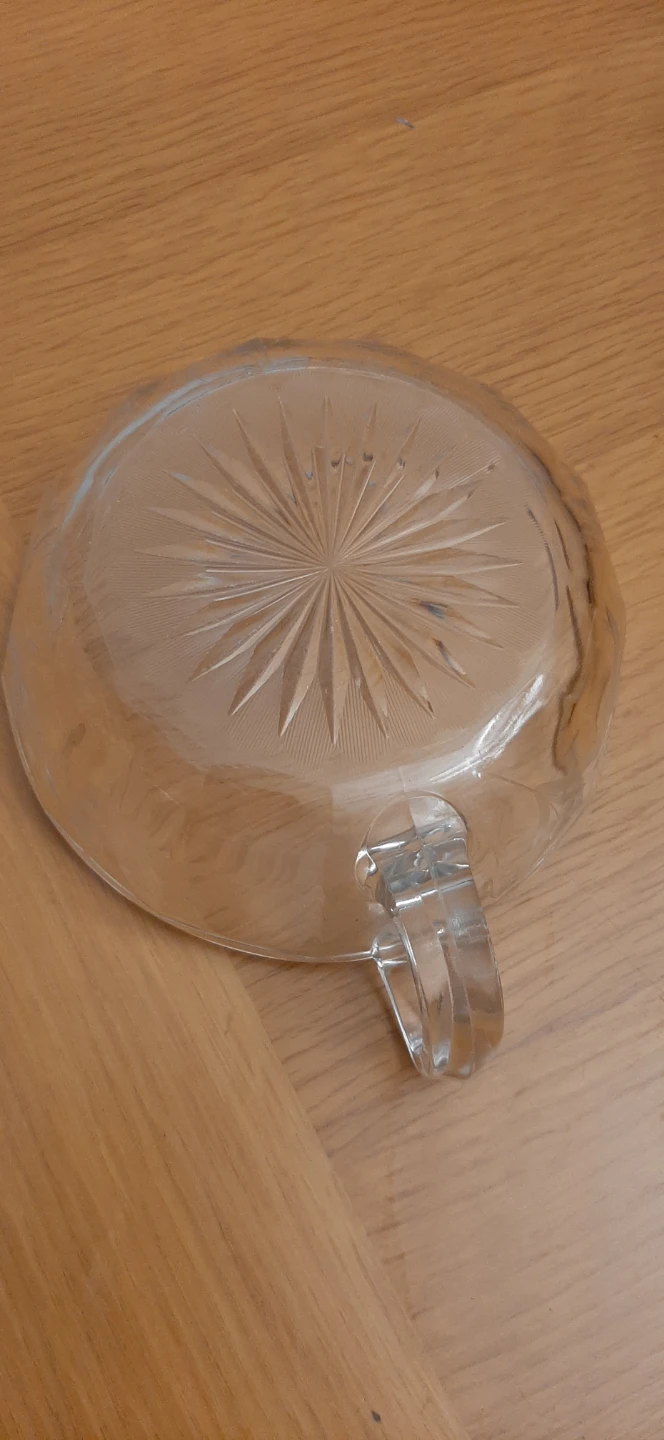 Elegant etched glass sugar bowl - photo 3