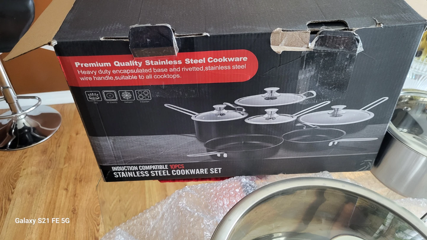 10-Piece Stainless Steel Cookware Set - photo 2