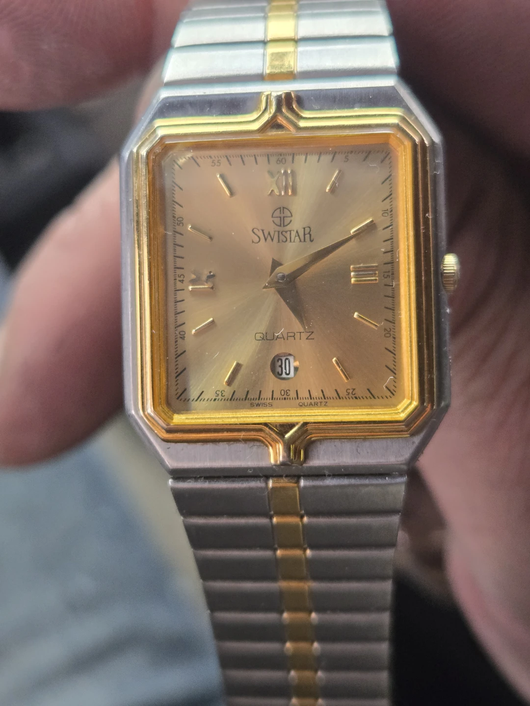 Swistar Quartz Watch - Gold & Silver