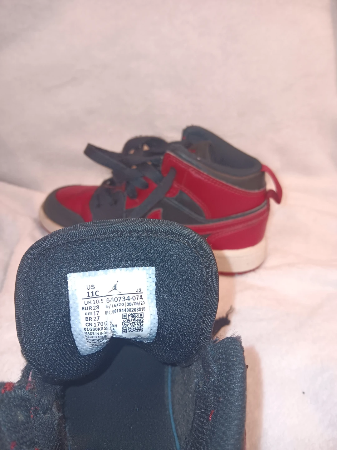 Nike Air Jordan 1C Kids Sneakers - Size 11C - photo 2
