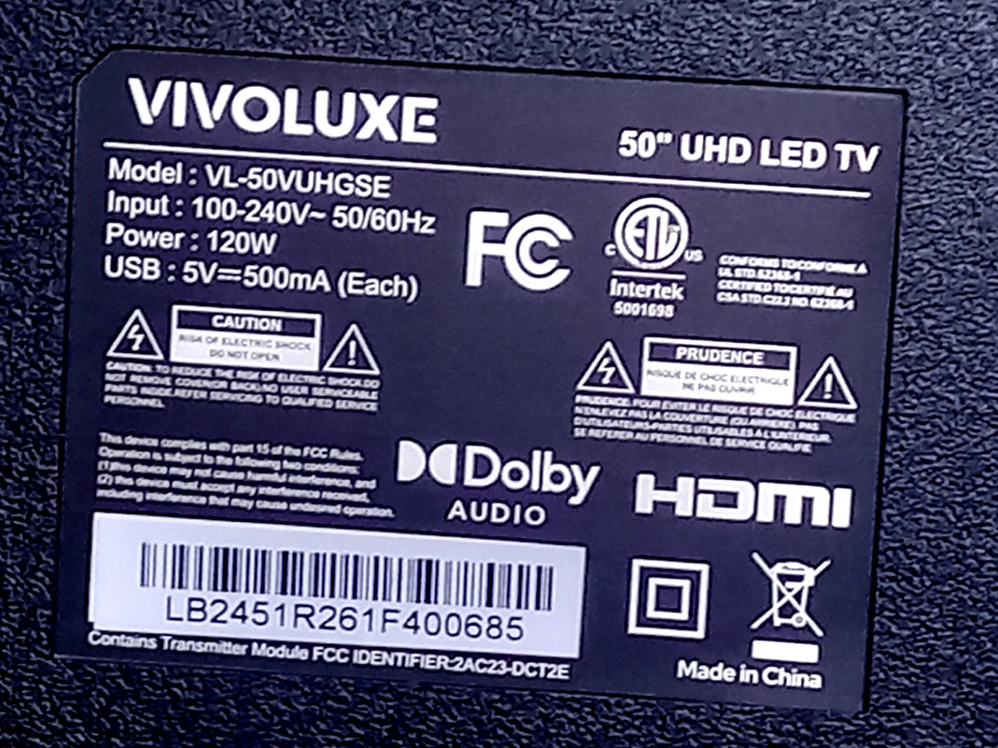 Vivoluxe 50" UHD LED TV - photo 2