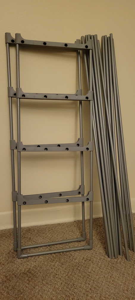 Gray 4-Tier Shoe Rack
