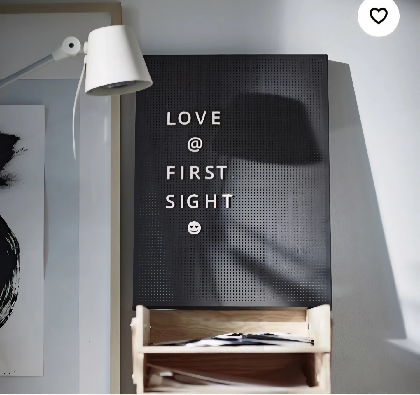IKEA Pegboard/Letter Board with White Letters (30 × 40 cm)