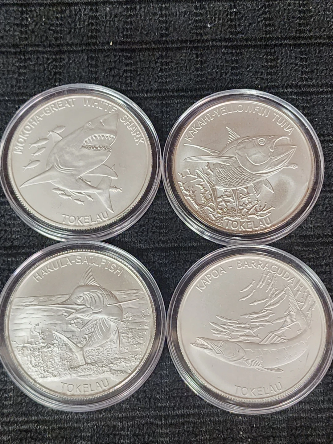 Tokelau Silver Coins - Shark, Tuna, Sailfish, Barracuda
