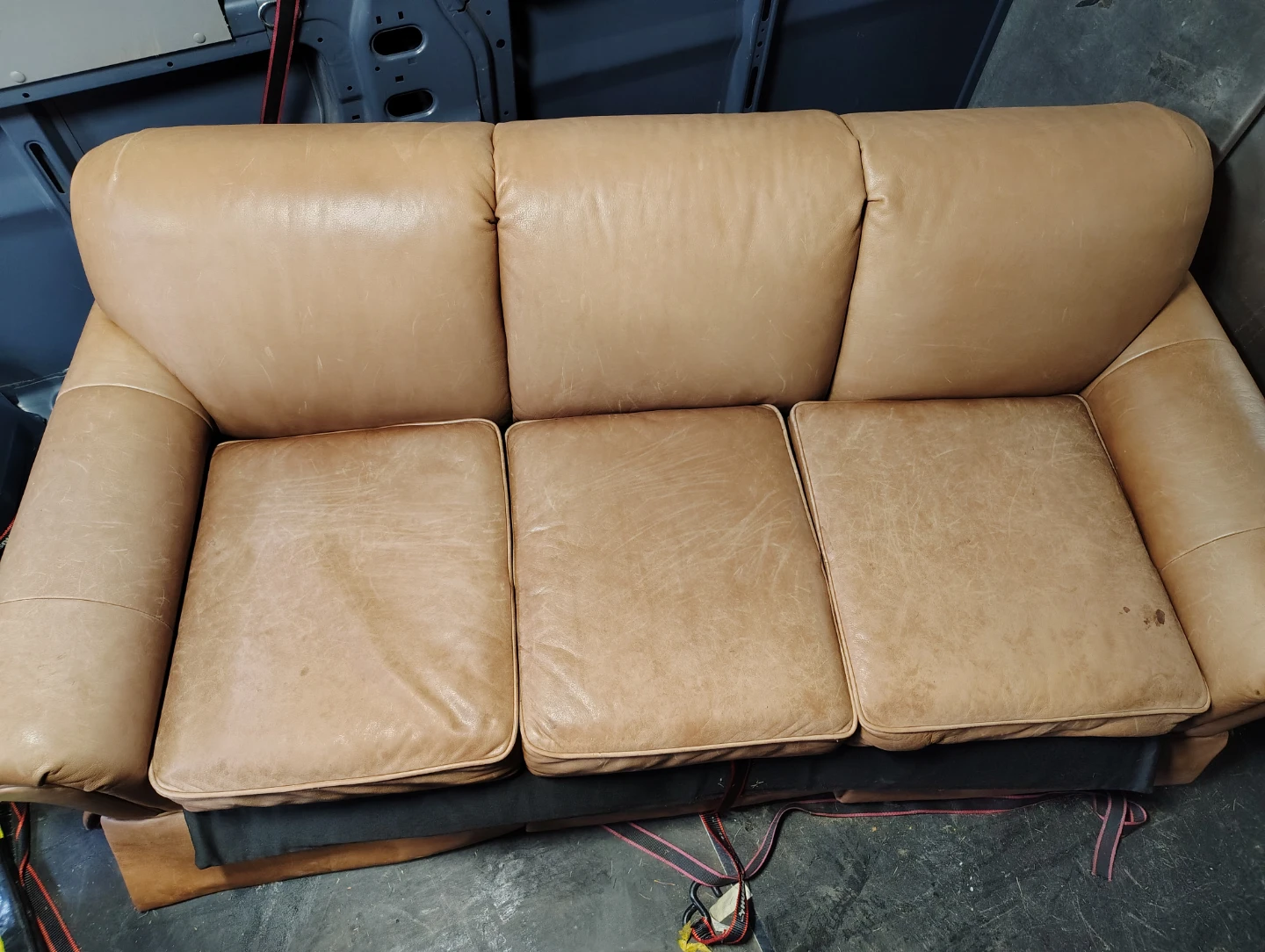 Leather Sofa - Brown - photo 2