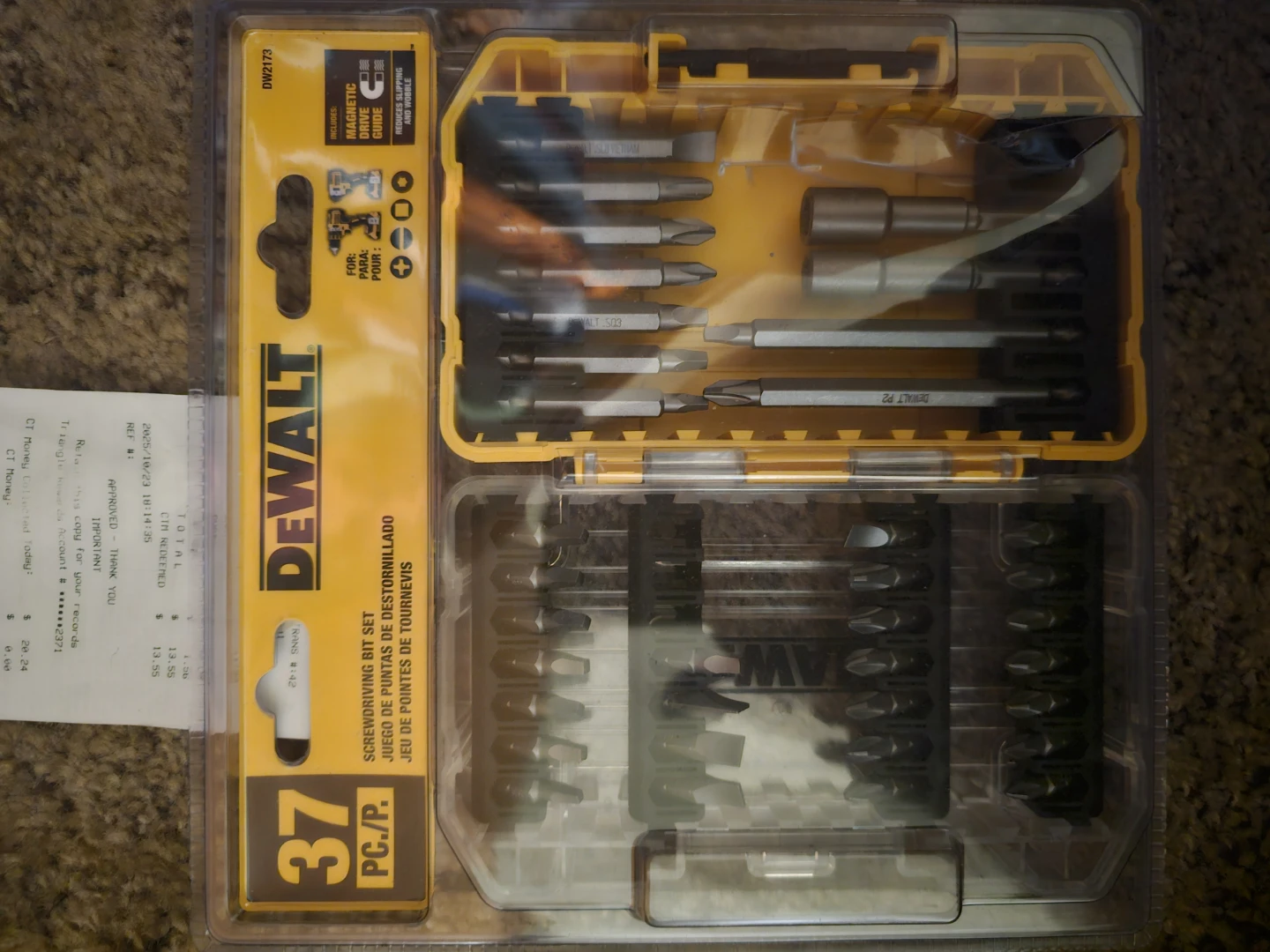 Screwdriver bit set