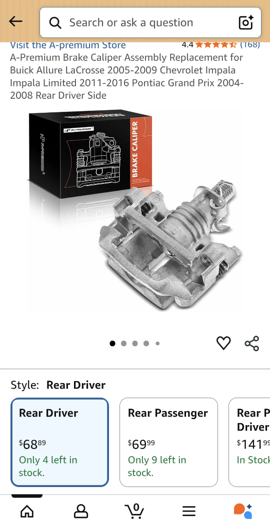 A-Premium Rear Driver Side Brake Caliper Assembly - photo 2