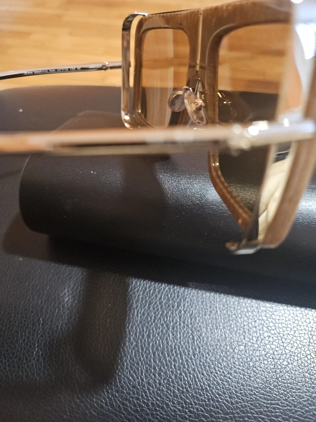 Max Mara Brown Patterned Square Sunglasses with Case - photo 5