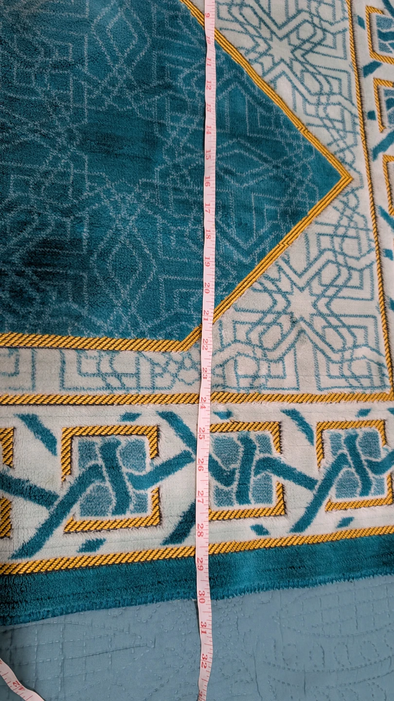 Prayer Rug - Teal & Gold - photo 3